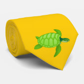 Grünes Meer turtle-69 Krawatte (Gerollt)