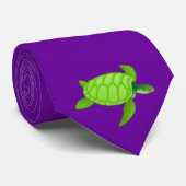 Grünes Meer turtle-71 Krawatte (Gerollt)