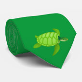 Grünes Meer turtle-78 Krawatte (Gerollt)