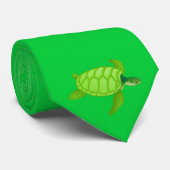 Grünes Meer turtle-79 Krawatte (Gerollt)