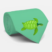 Grünes Meer turtle-7 Krawatte (Gerollt)