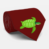 Grünes Meer turtle-85 Krawatte (Gerollt)