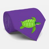 Grünes Meer turtle-89 Krawatte (Gerollt)
