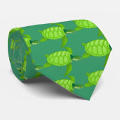 Grünes Meer turtle-9 Krawatte (Gerollt)