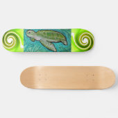 Grünes Meeresschildkröte-Skateboard Skateboard (Horizontal)