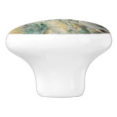 Grünes Meerwasser-Steinmuster Keramikknauf (Seitenansicht)