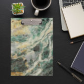 Grünes Meerwasser-Steinmuster Klemmbrett