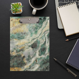 Grünes Meerwasser-Steinmuster Klemmbrett