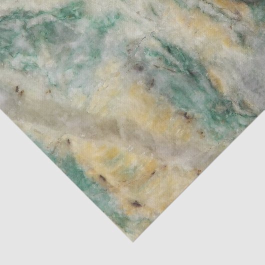 Grünes Meerwasser-Steinmuster Seidenpapier (Ausschnitt)