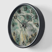 Grünes Meerwasser-Steinmuster Uhr (Winkel)