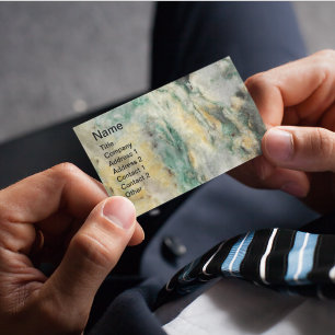 Grünes Meerwasser-Steinmuster Visitenkarte