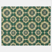 Grünes mehrfarbiges Muster Fleecedecke (Vorderseite (Horizontal))