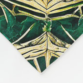 Grünes mehrfarbiges Muster Fleecedecke (Ecke)