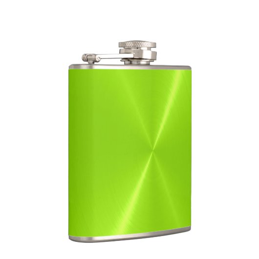 Grünes Metallisches Metall 2 Flachmann (Rechts)