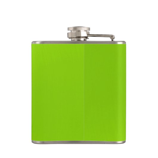 Grünes Metallisches Metall 2 Flachmann (Rückseite)