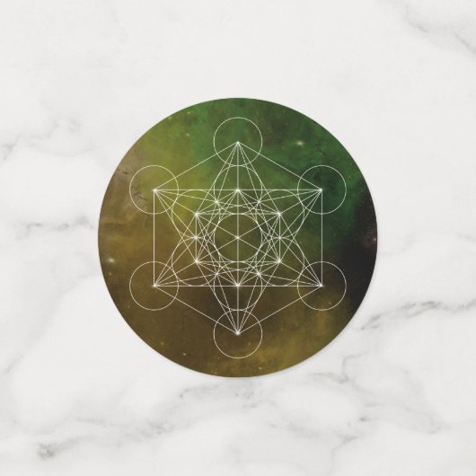 grünes Metatron Konfetti (Klein Vorderseite)