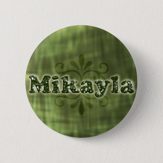 Grünes Mikayla Button (Vorderseite)