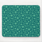 Grünes Mikroben-Muster Mousepad (Vorne)