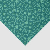 Grünes Mikroben-Muster Seidenpapier (Ausschnitt)