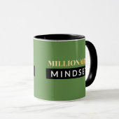 Grünes Millionärs-Denkrichtung-Schwarzes u. Tasse (VorderseiteRechts)