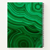 Grünes Mineraldesign mit Name und Monogramm Notizblock (Rückseite)