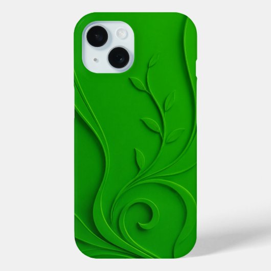 Grünes Minimal-Blatt-Design Case-Mate iPhone Hülle (Rückseite)