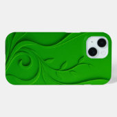 Grünes Minimal-Blatt-Design Case-Mate iPhone Hülle (Rückseite (Horizontal))