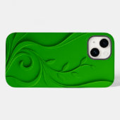 Grünes Minimal-Blatt-Design Case-Mate iPhone Hülle (Rückseite (Horizontal))