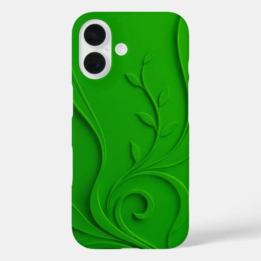 Grünes Minimal-Blatt-Design Case-Mate iPhone Hülle (Rückseite)