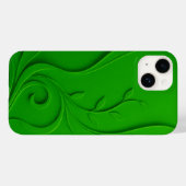 Grünes Minimal-Blatt-Design Case-Mate iPhone Hülle (Rückseite (Horizontal))
