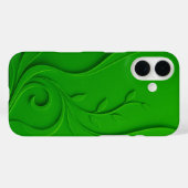 Grünes Minimal-Blatt-Design Case-Mate iPhone Hülle (Rückseite (Horizontal))