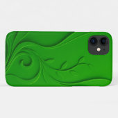 Grünes Minimal-Blatt-Design Case-Mate iPhone Hülle (Rückseite (Horizontal))