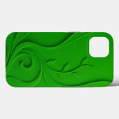 Grünes Minimal-Blatt-Design Case-Mate iPhone Hülle (Rückseite (Horizontal))