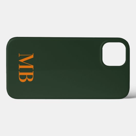 Grünes Minimalistisches modernes Anfangsmonogramm Case-Mate iPhone Hülle (Rückseite (Horizontal))
