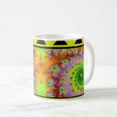Grünes Mit Augen Fraktal Tasse (VorderseiteRechts)