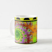Grünes Mit Augen Fraktal Tasse (Vorderseite Links)