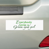 Grünes mit Augen Mädchen Autoaufkleber (Auf Auto)