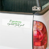 Grünes mit Augen Mädchen Autoaufkleber (Auf Lkw)