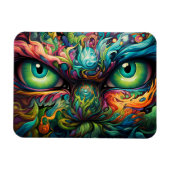 Grünes mit Augen Monster Magnet (Horizontal)
