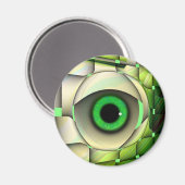 Grünes Mit Augen Monster Magnet (Vorderseite/Rückseite)