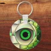 Grünes Mit Augen Monster Schlüsselanhänger (Vorderseite)