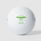 Grünes Mit Monogramm UFO Golfball (Vorderseite)