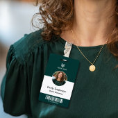 Grünes Mitarbeiter Name Firmenlogo Personalanhänge Ausweis