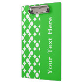 Grünes Mod-Ball-Design mit benutzerdefiniertem Tex Klemmbrett (Links)