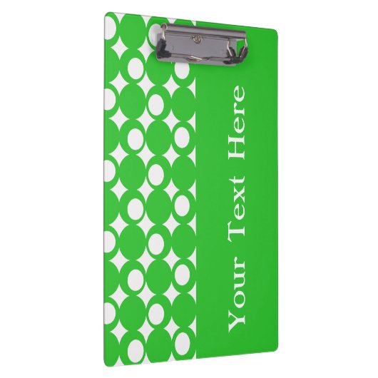 Grünes Mod-Ball-Design mit benutzerdefiniertem Tex Klemmbrett (Rechts)