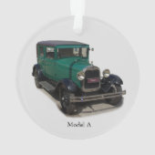 Grünes Modell A Acrylschmuck Ornament (Rückseite)
