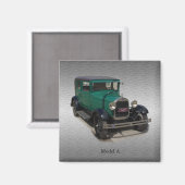 Grünes Modell A Magnet (Vorderseite/Rückseite)