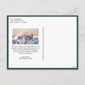 Grünes, modernes Foto, frohe Weihnachten (Rückseite)