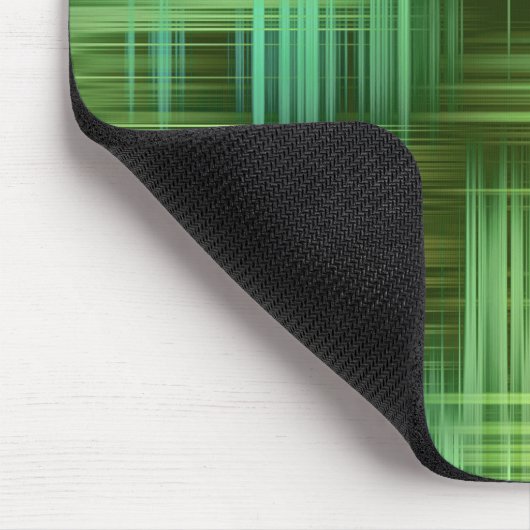 Grünes modernes Kariert Mousepad (Ecke)