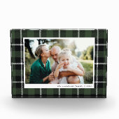 Grünes modernes rustikales Karo Foto (Vorderseite)